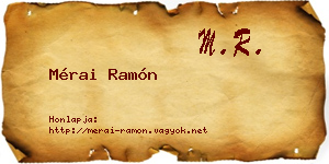 Mérai Ramón névjegykártya
